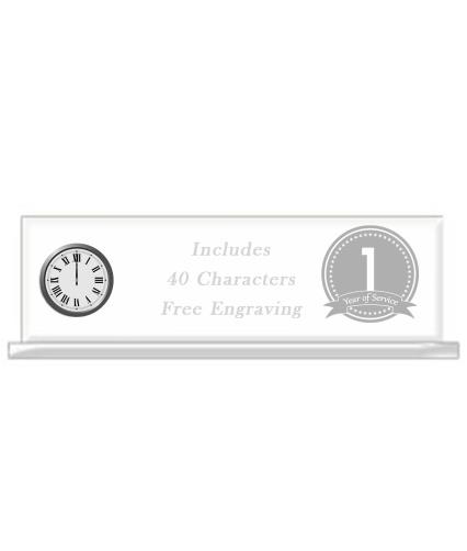 Acrylic: Horizontal Clock 4x12x.4" Clear, 5x2 clea 2