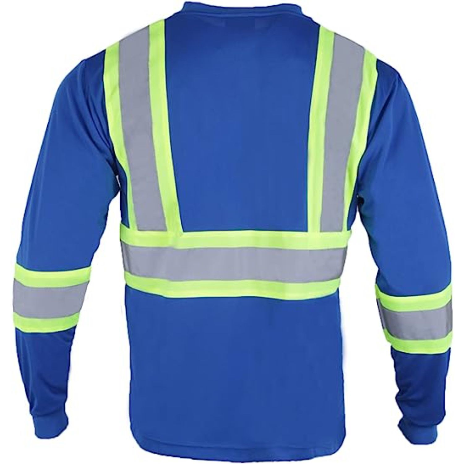 3.8 Oz. Polyester Class 3 Reflective Tape Safety T-Shirt with Pocket & Dual Mic Tab 1