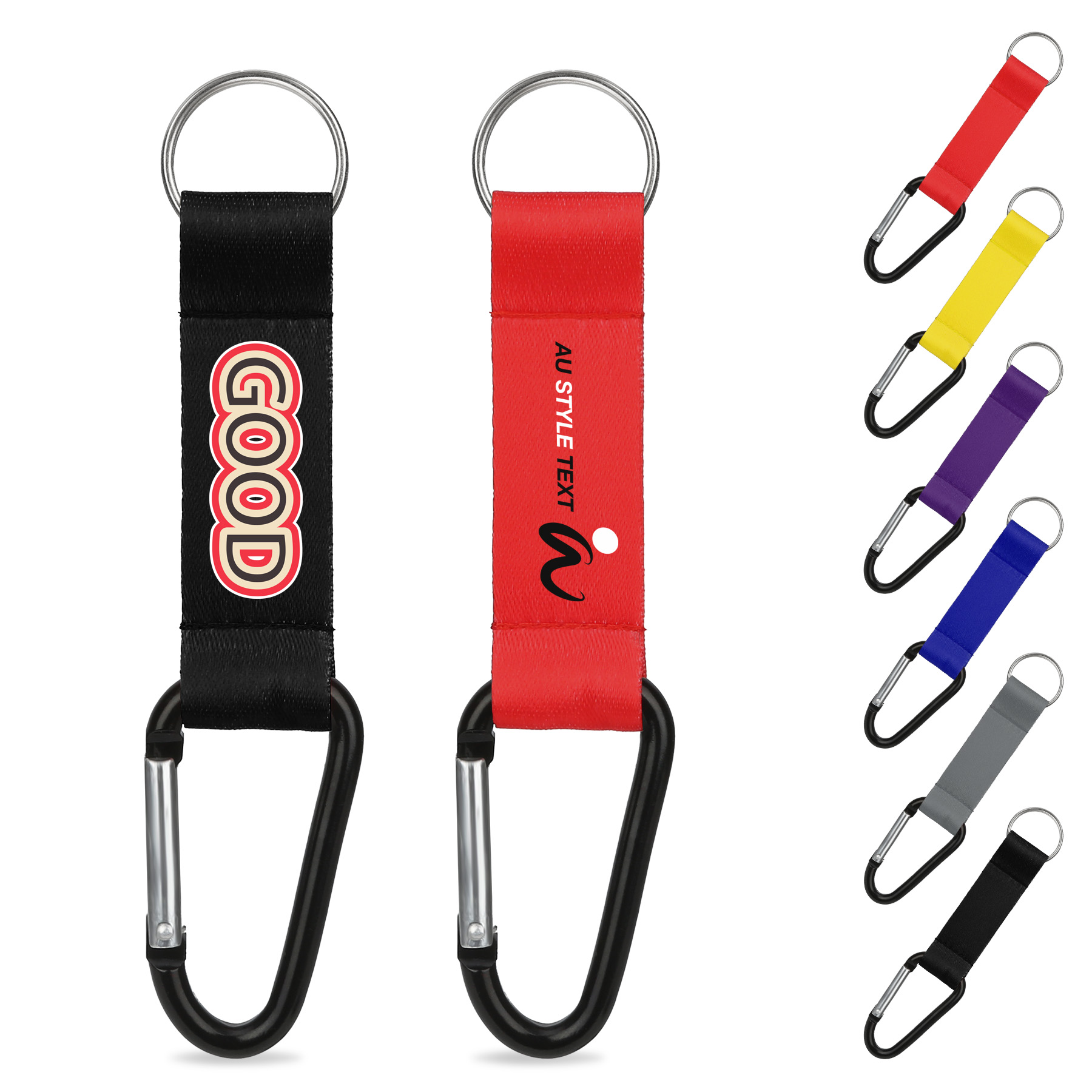 3/4" Dye Sublimation Pocket Lanyard W/Carabiner & Keyring 8