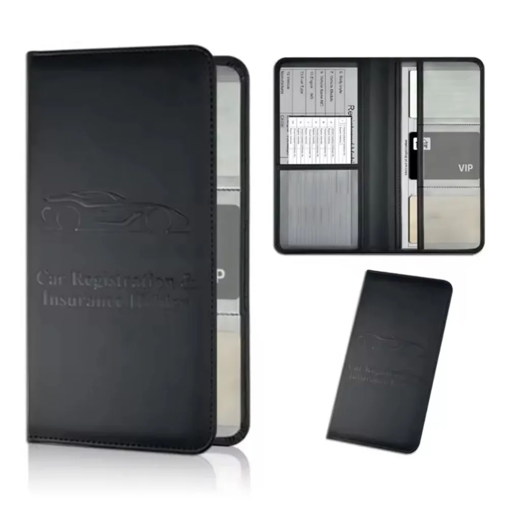 Leather Car Registration And Insurance Holder 2