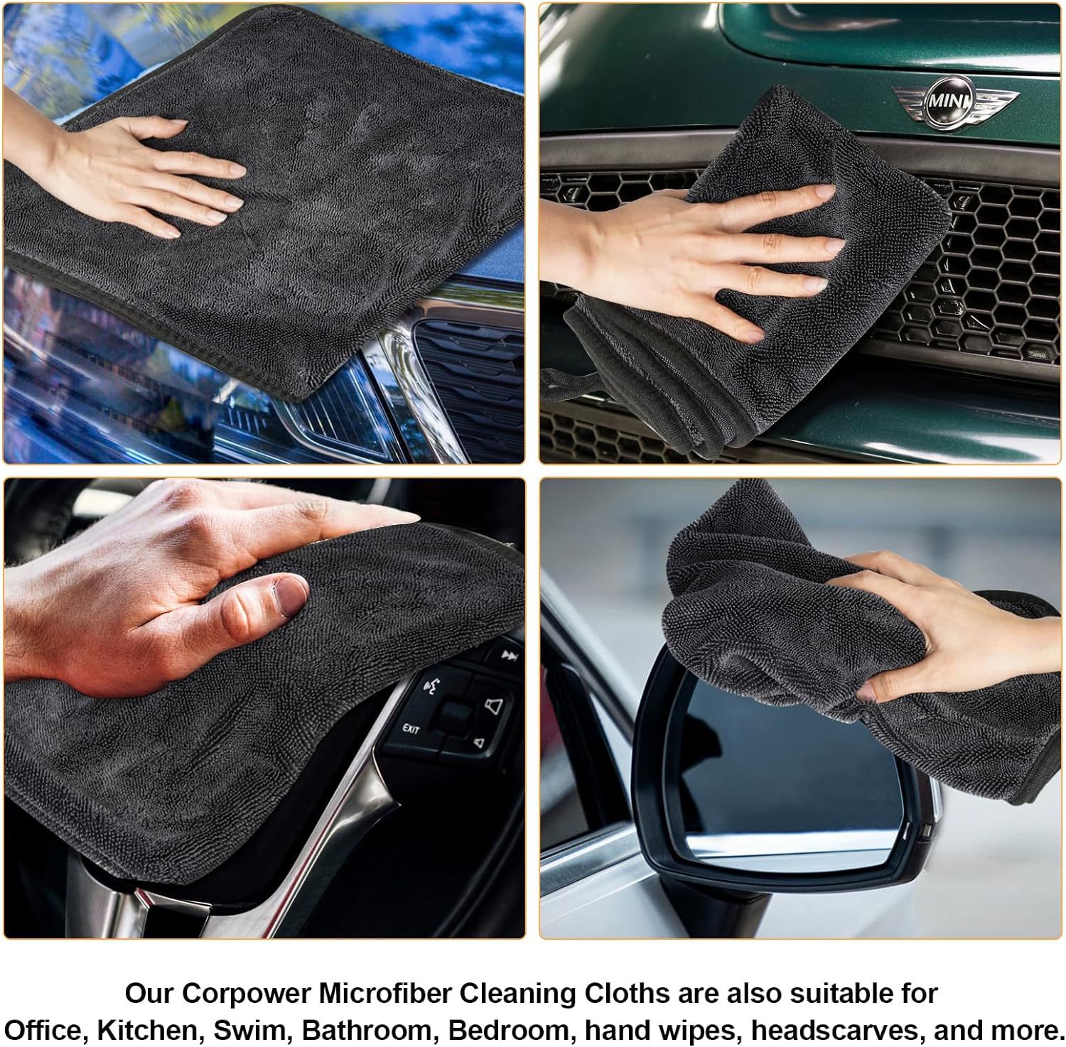 15.7" x 24" Cleaning Cloth For Household Or Car Washing 5