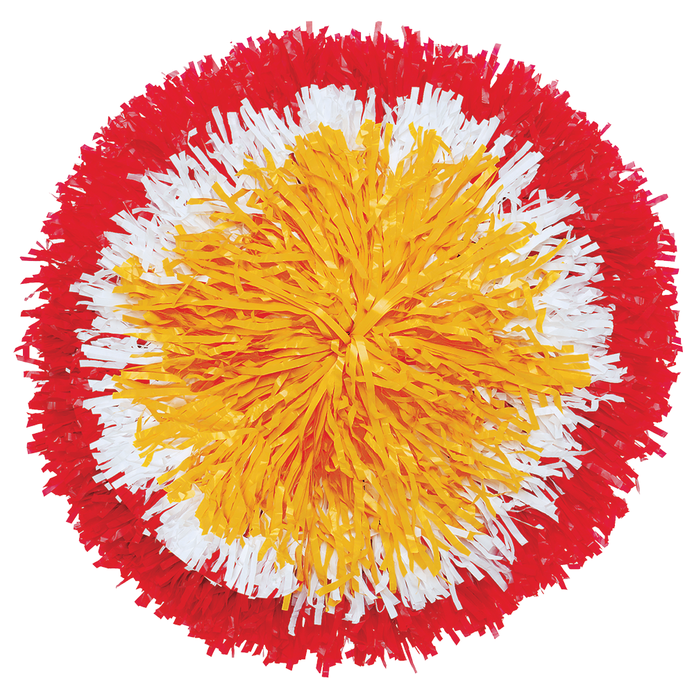 Custom Plastic Classic Cut Bullseye Pom 43