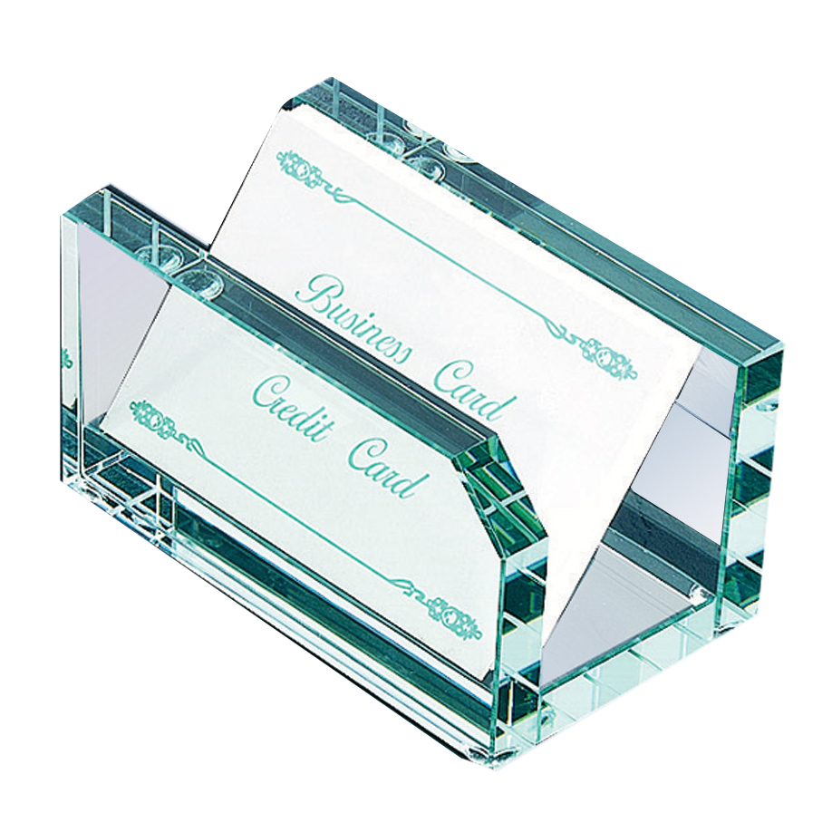 JADE GLASS BUSINESS CARD HOLDER 1