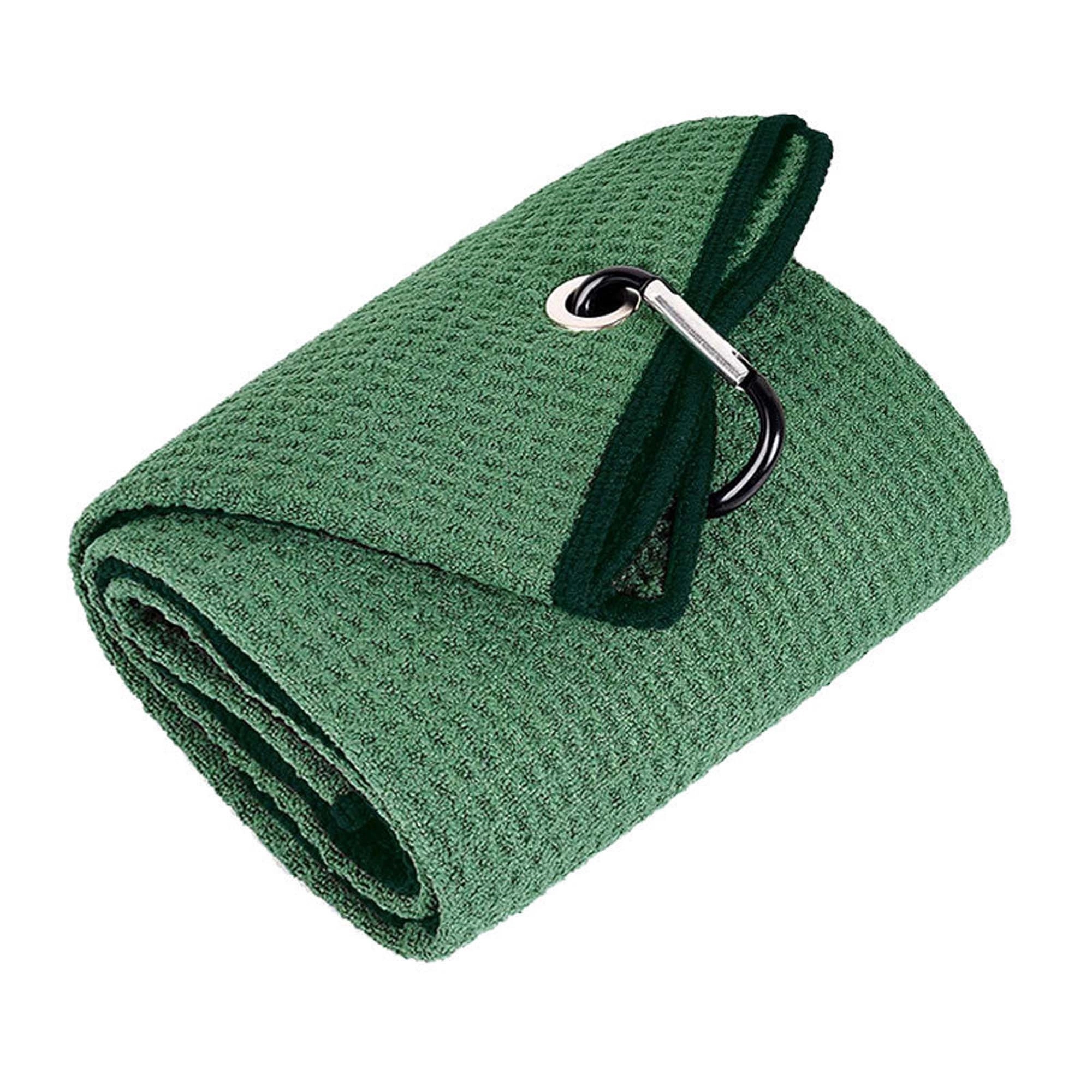 Tri-fold Microfiber Golf Towel With Clip 3