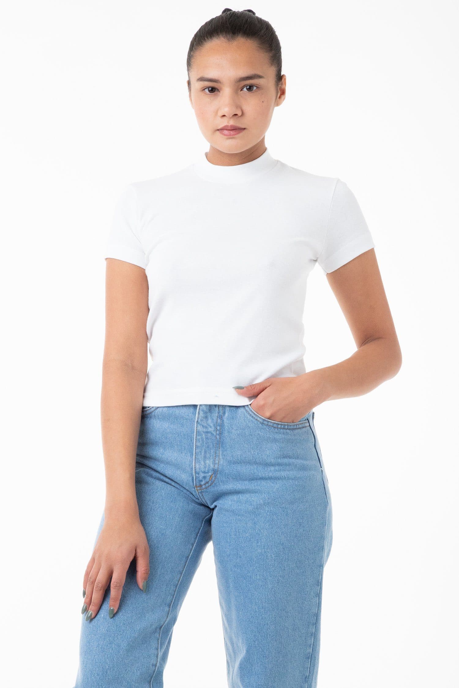 BABY RIB MOCKNECK TEE 2