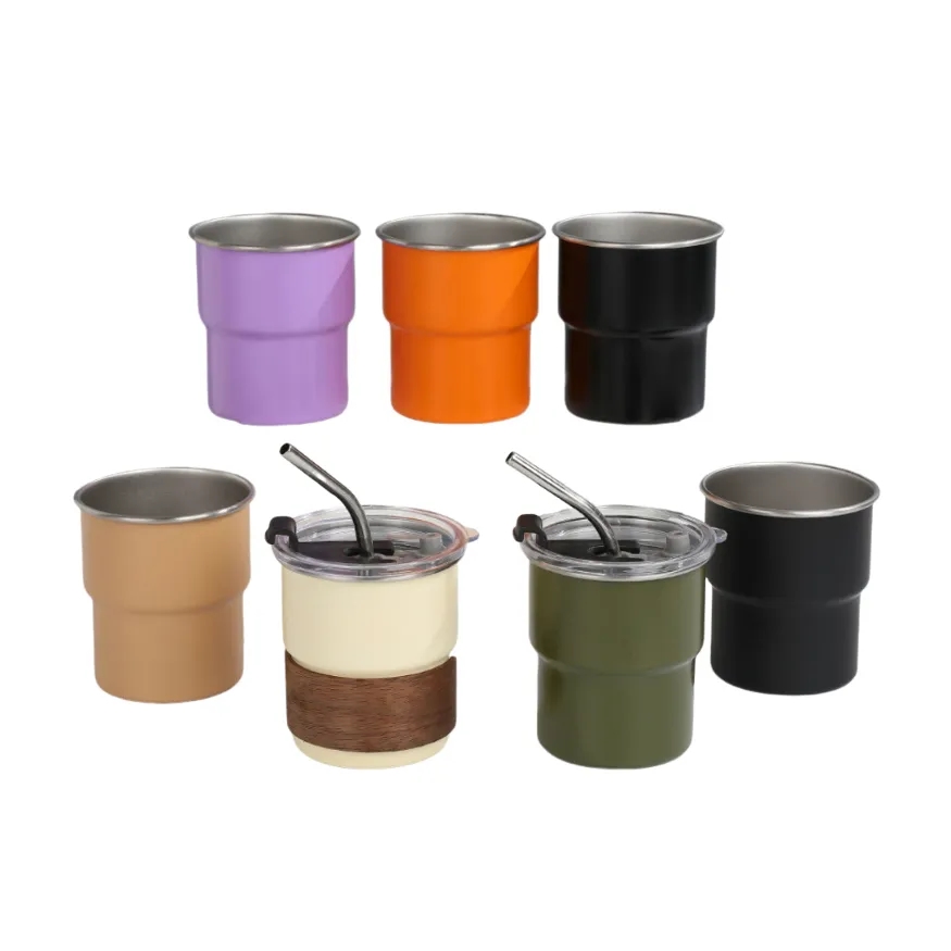 10oz 304 Stainless Steel Casual Cup Straw 1