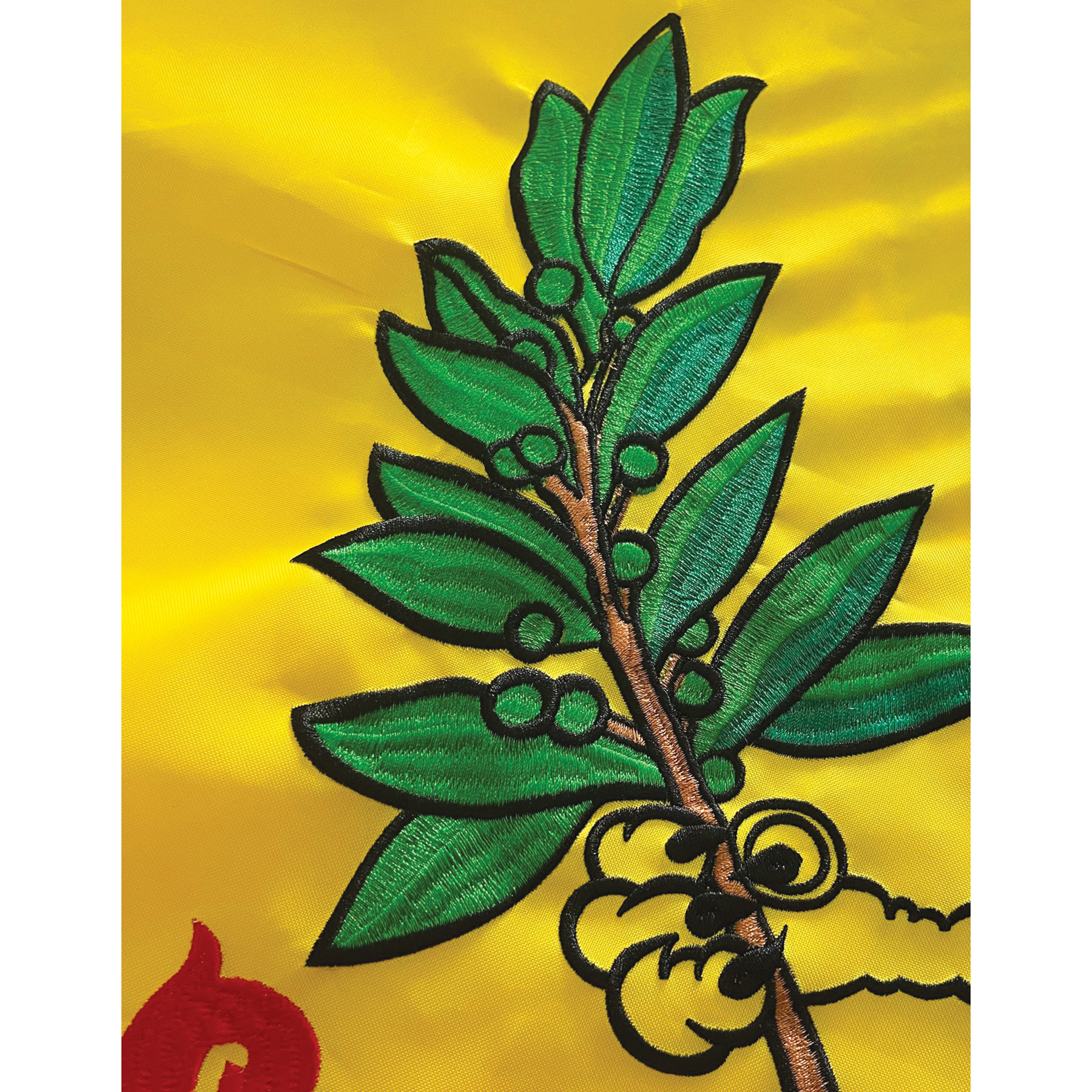 3' x 5' Single Sided Embroidered Banner with Pole Sleeve 2