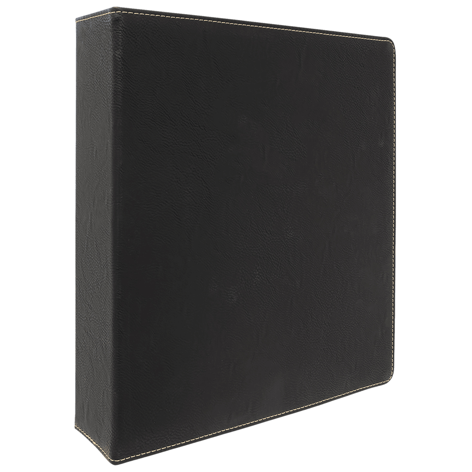 11" x 11 " Black/Gold Leatherette 3-Ring Binder w/ 2" Slant D-Rings 2