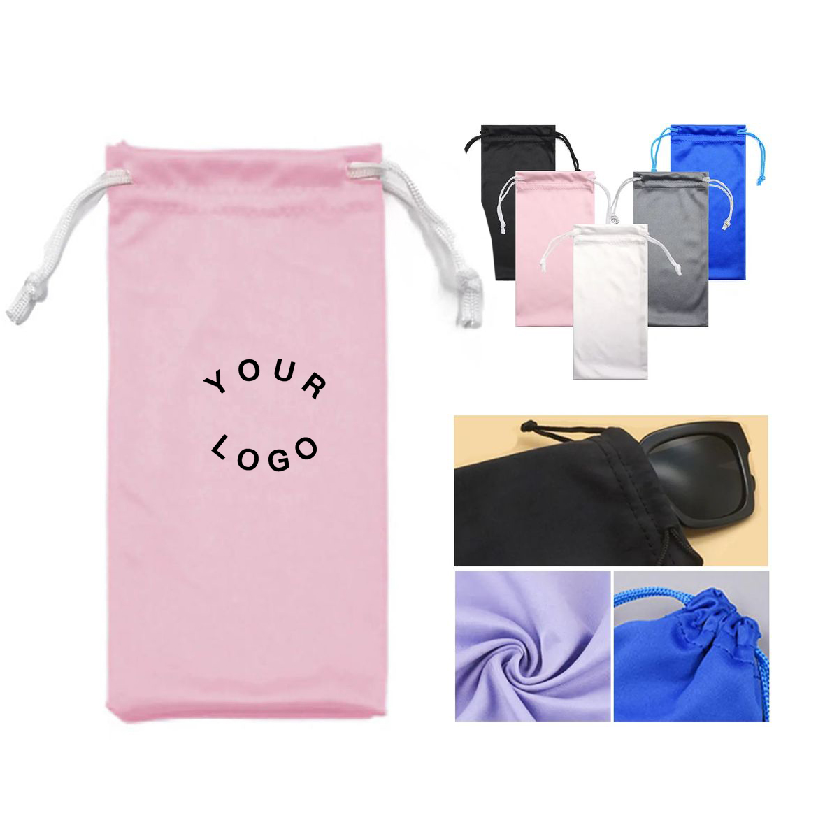 Microfiber Optics Pouch with Drawstring Closure 2