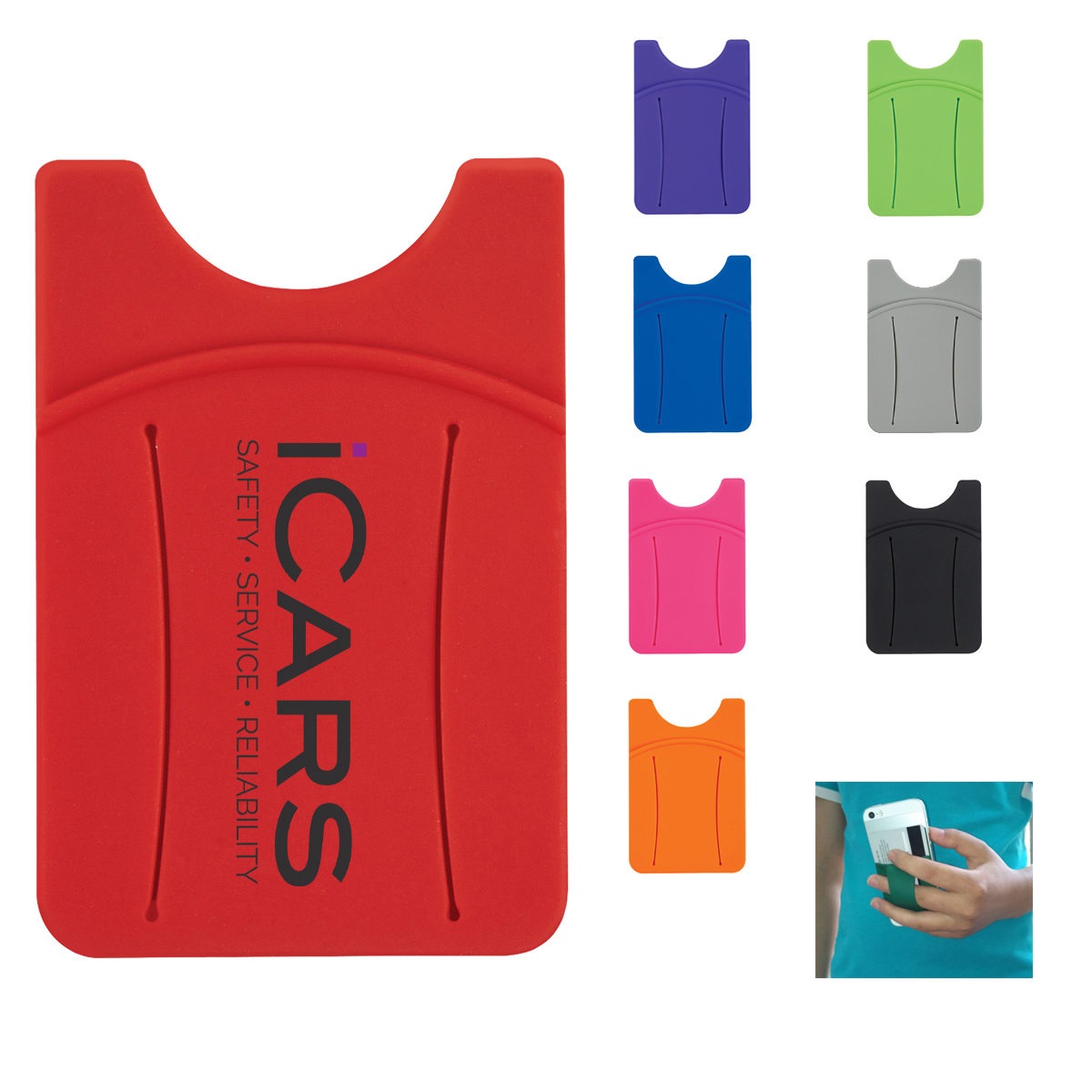 Silicone Phone Wallet With Finger Grip 2