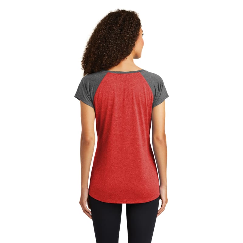 Sport-Tek Women's Heather-On-Heather Contender Scoop Neck Tee. 17
