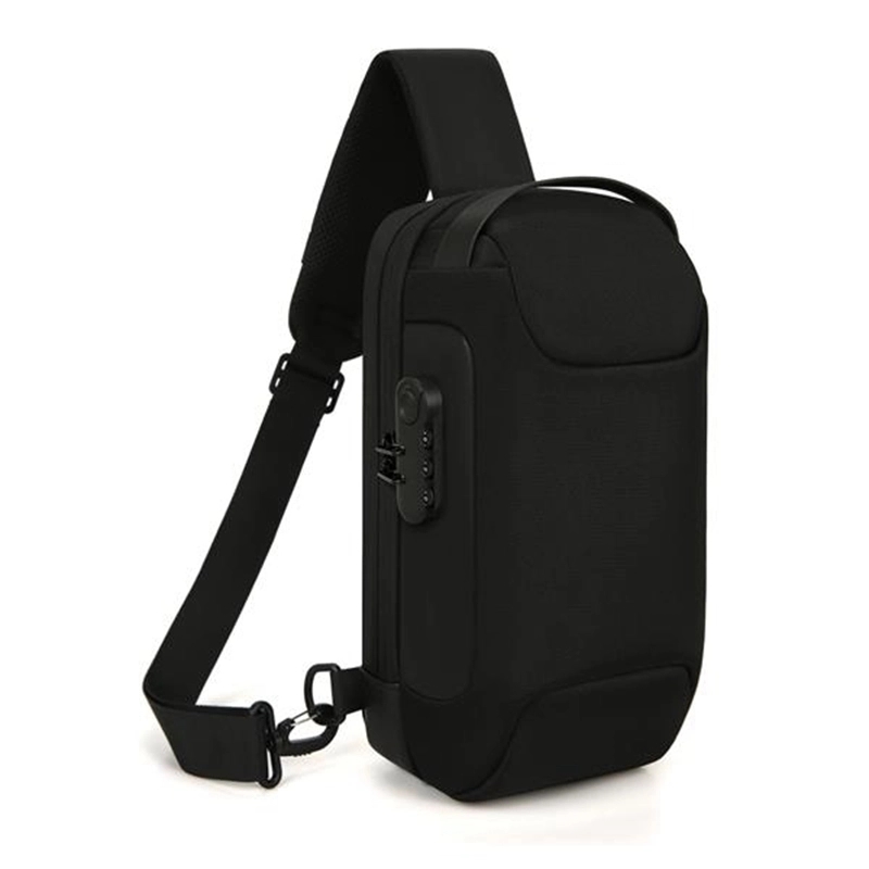 Men's chest shoulder bag with USB 3