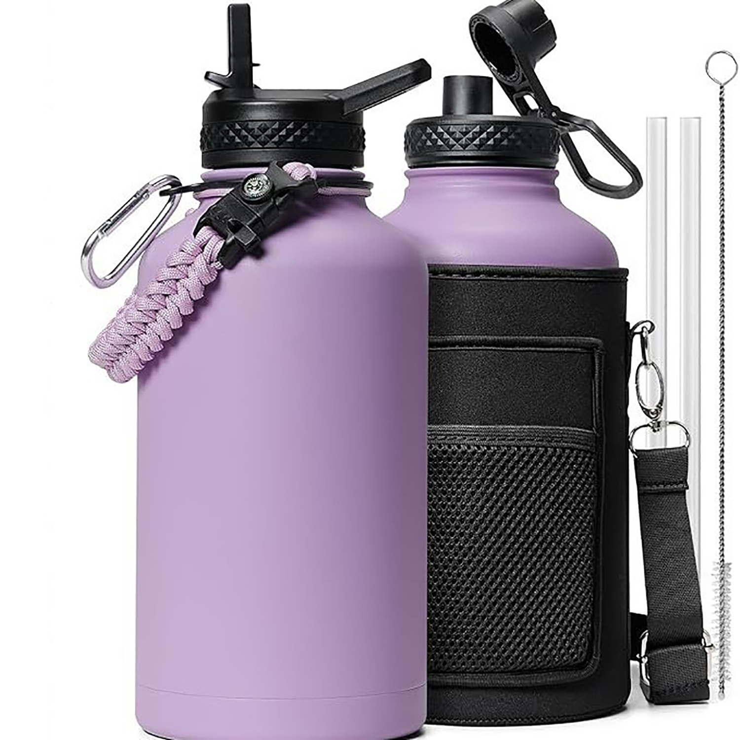64oz Stainless Steel Insulated Water Bottle w/ Sleeve, custom water bottle with logo imprint 1