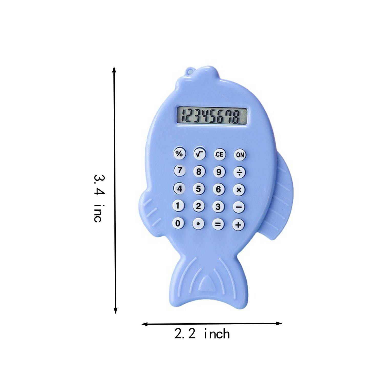 Fish Shaped Battery Calculator Key Chain 2