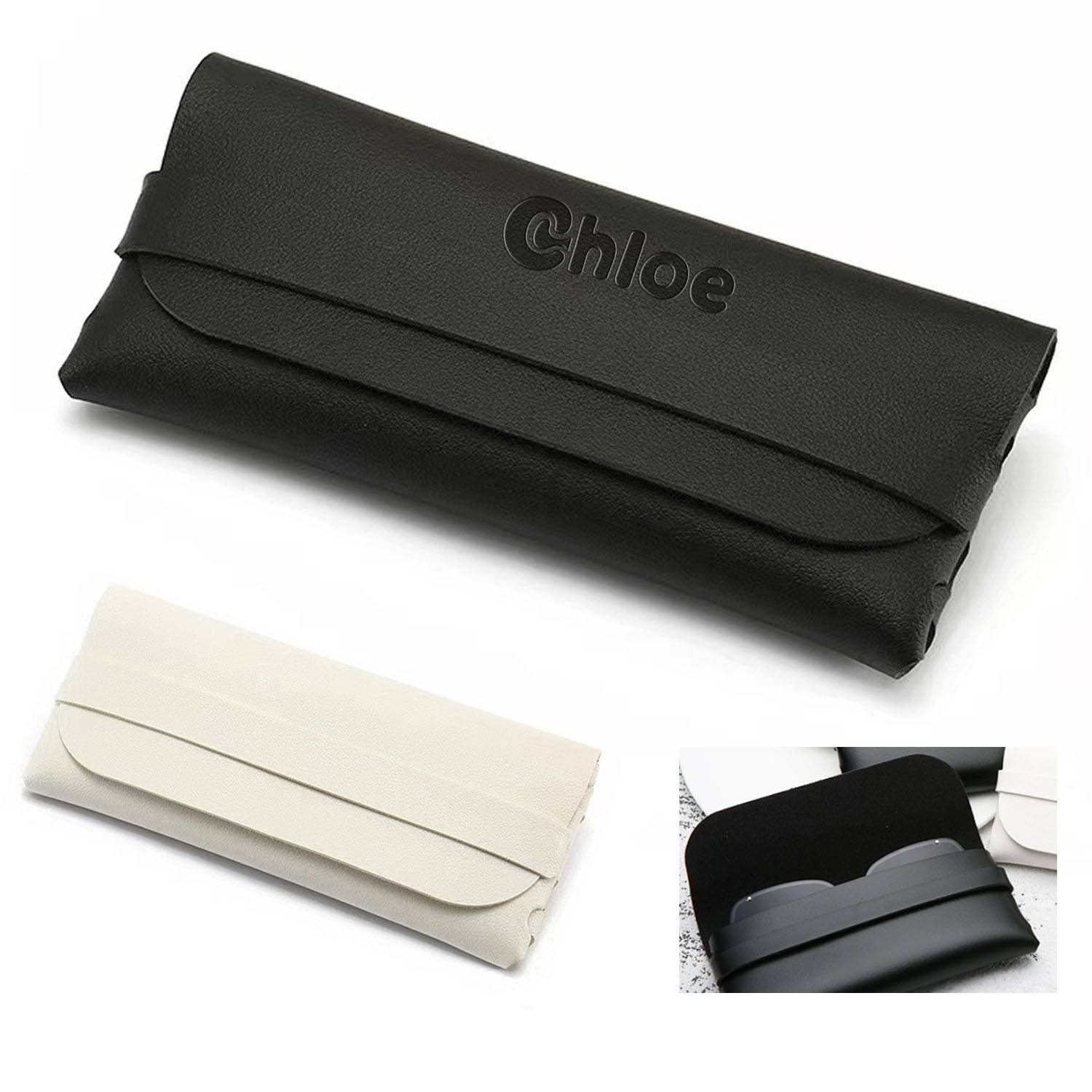Portable PU Leather Handcrafted Eyeglass Pouch 1