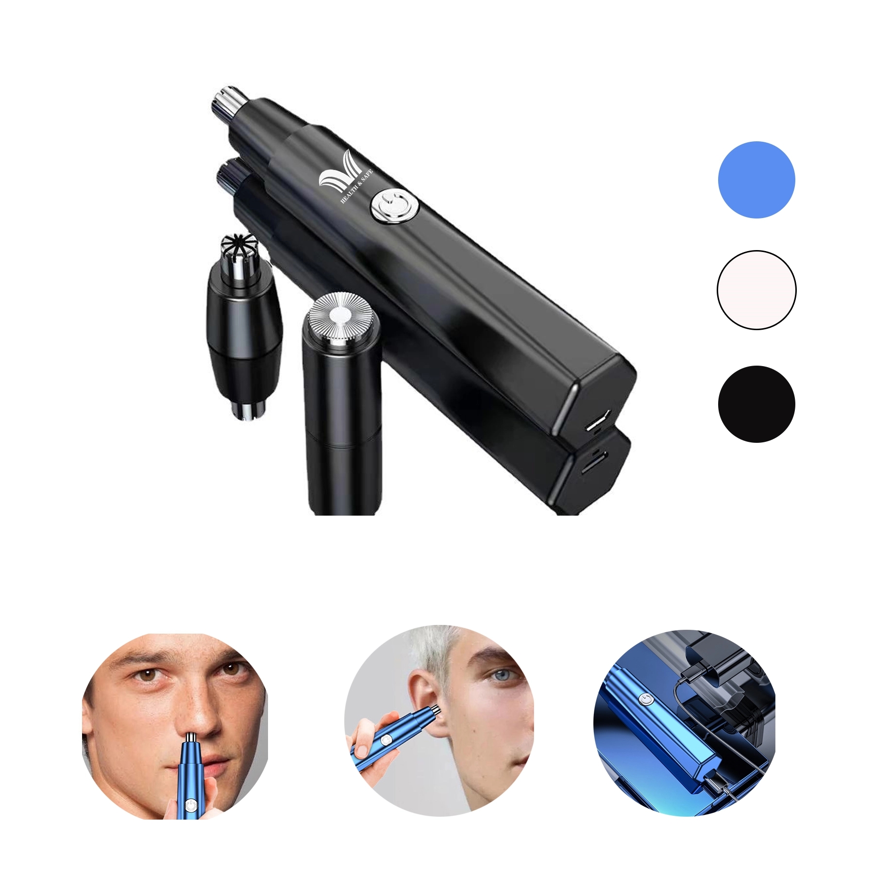 Ear and Nose Hair Trimmer Clipper Painless Eyebrow Facial 1