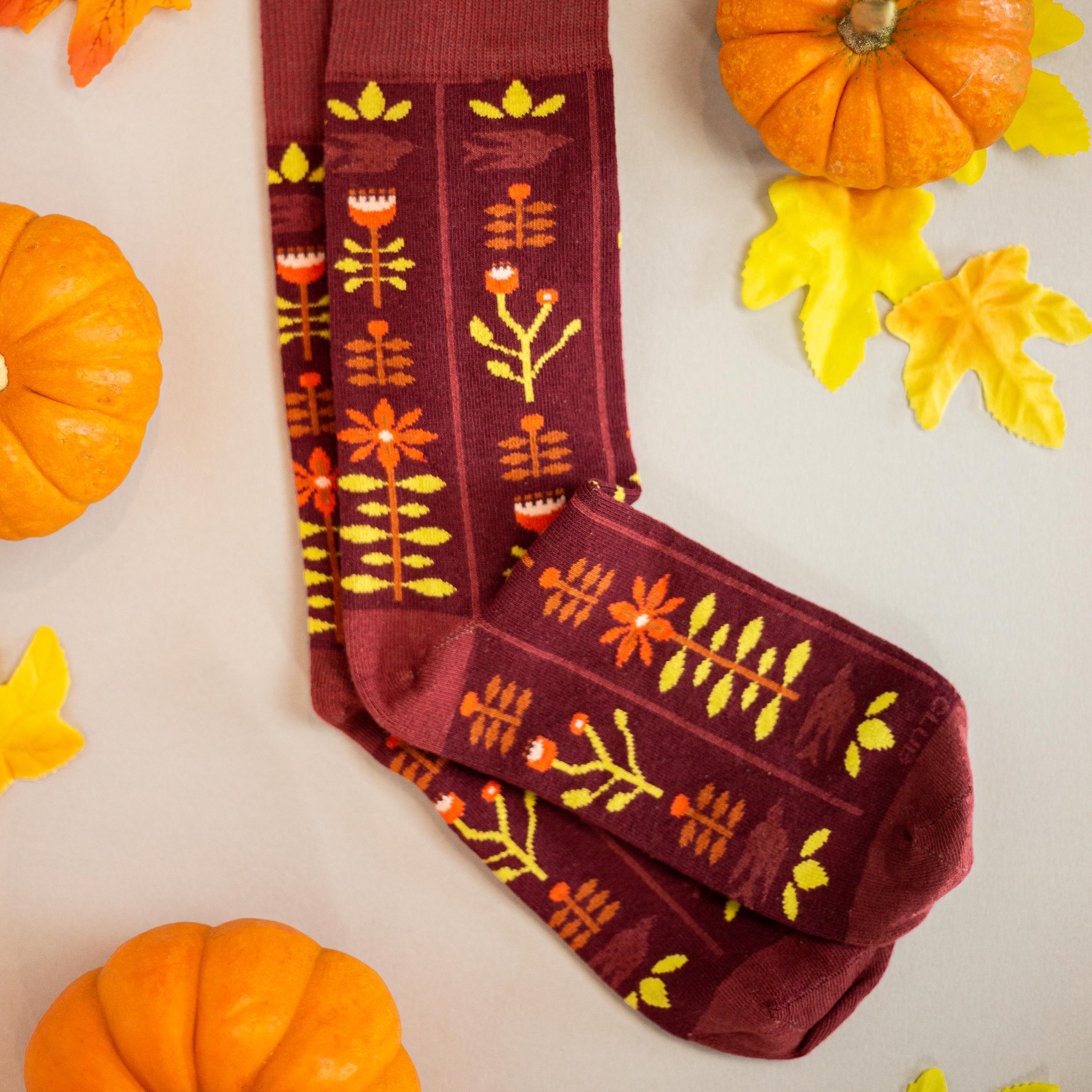 Dress Thanksgiving Socks - Festive Footwear for Turkey Day - American Made 2