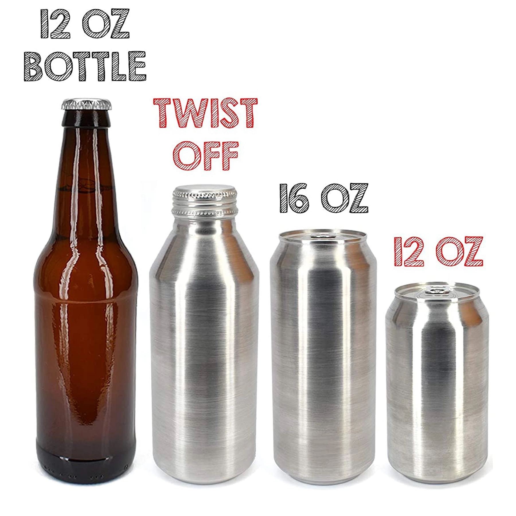 Stainless Steel 12oz Vacuum Insulated Slim Can Bottle Cooler 10