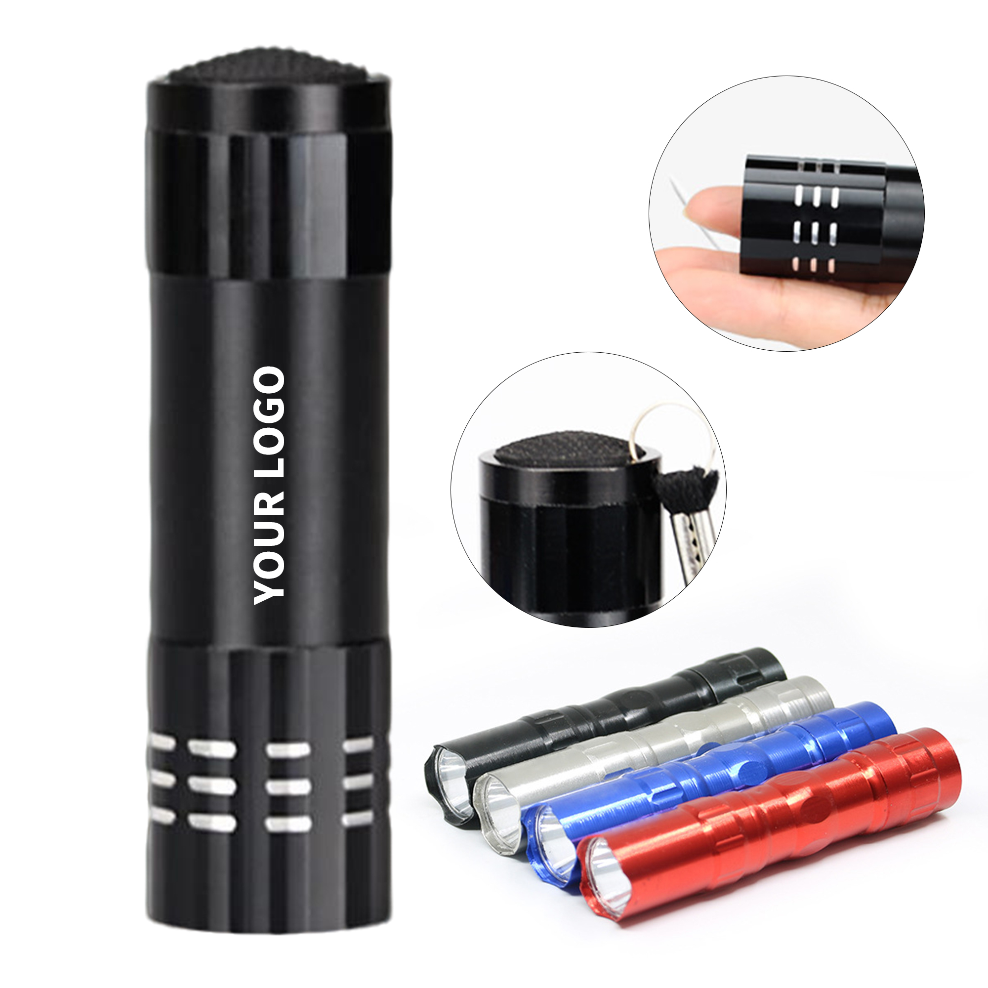 Aluminum Alloy Nine LED Flashlight With White Light 2