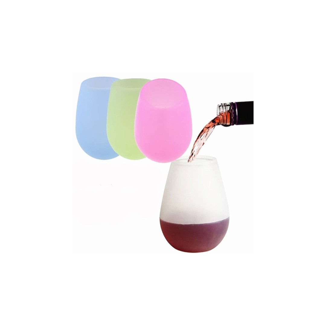 Unbreakable Rubber/Silicon Wine Glasses for Outdoor Camping 4
