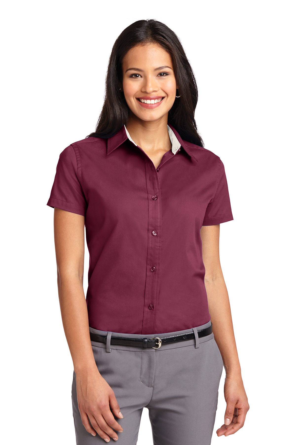 Ladies' Short Sleeve Oxford Button-Down Easy Care Shirts 3