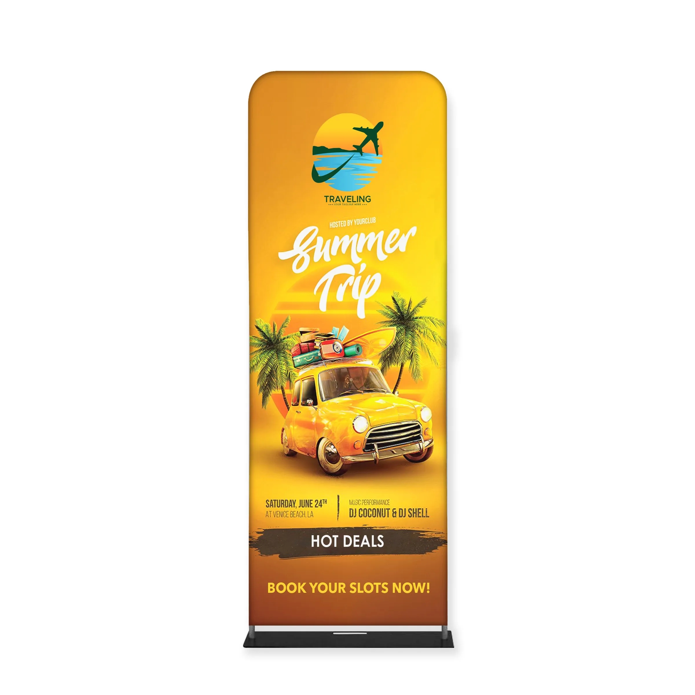Tube Banner, Double Sided Digitally Printed - 6'x2' 5