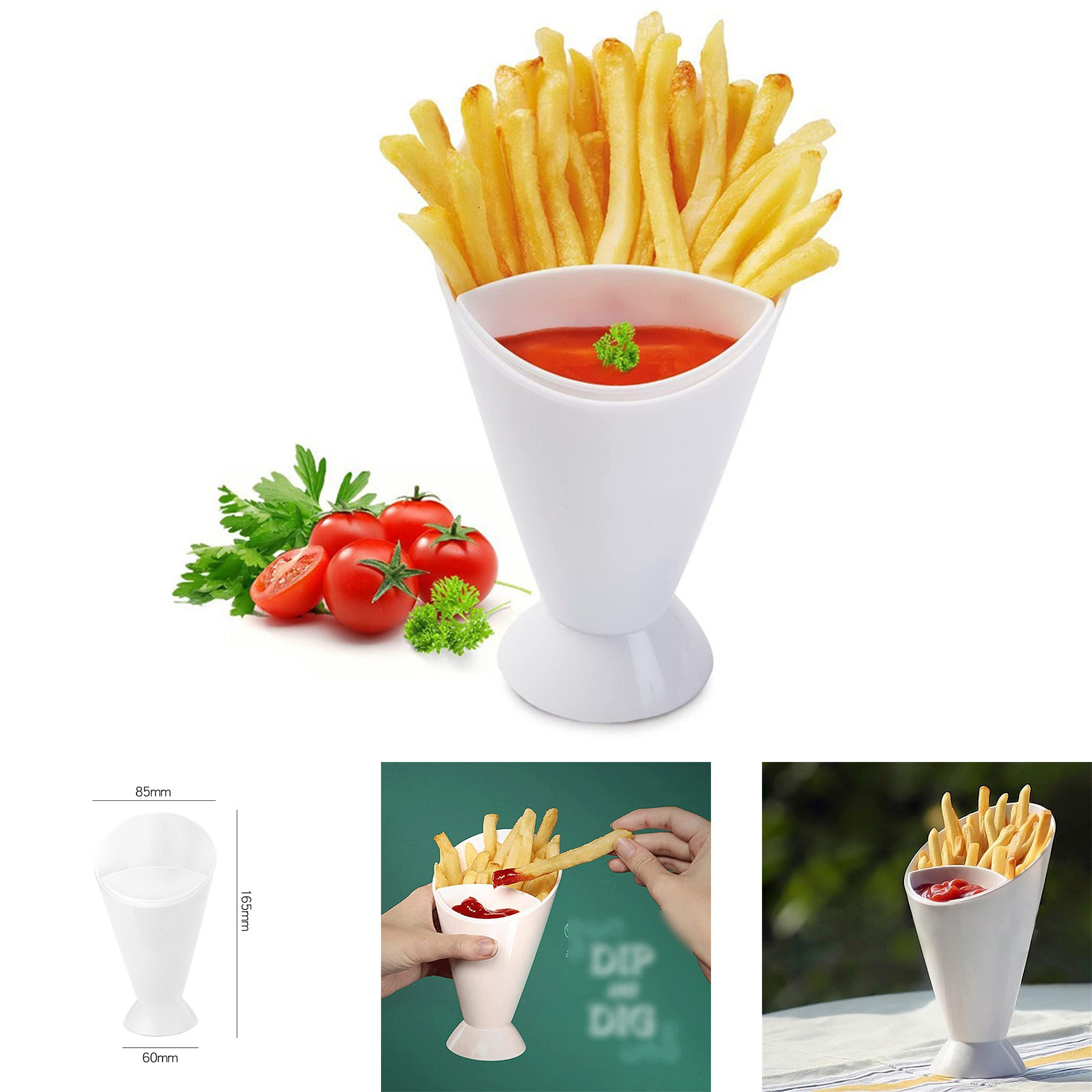 French Fries Salad Dip Cup 2