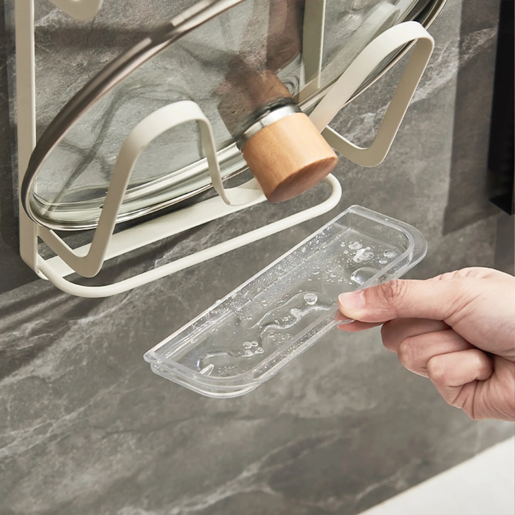 Iron Suction Cup Pot Cover Frame 6