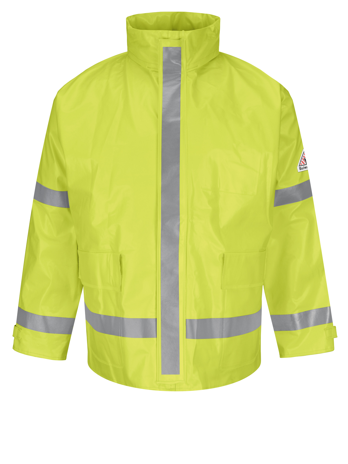 Bulwark Hi-Visibility and Raingear - Men's Flame-Resistant Rainwear Jacket W/ Hood