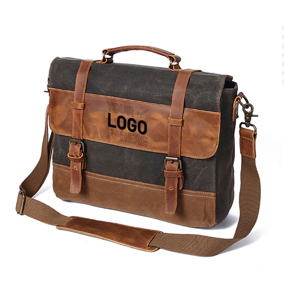 Canvas Leather Computer Laptop Bag 9