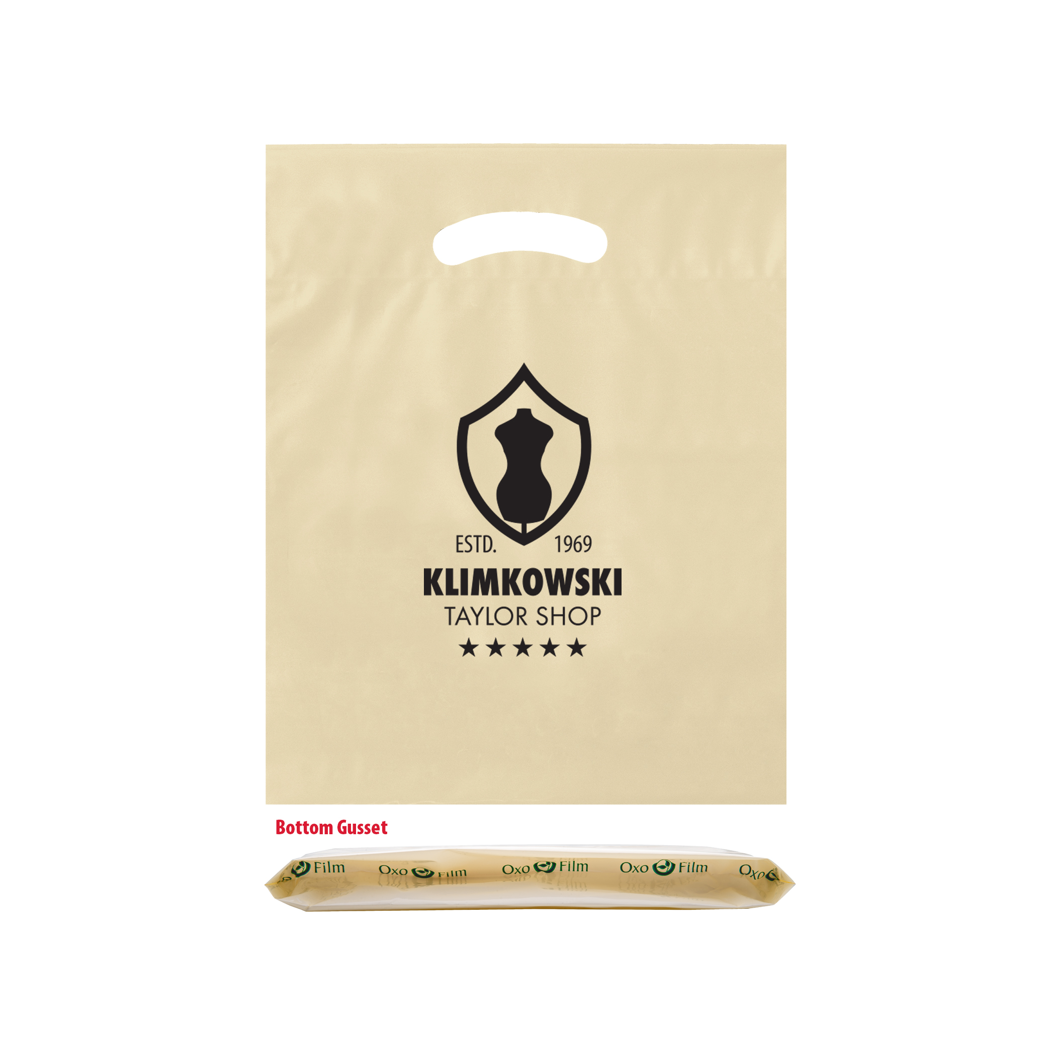 Oxo-Reusable Plastic Fold Over Die Cut Bag 7