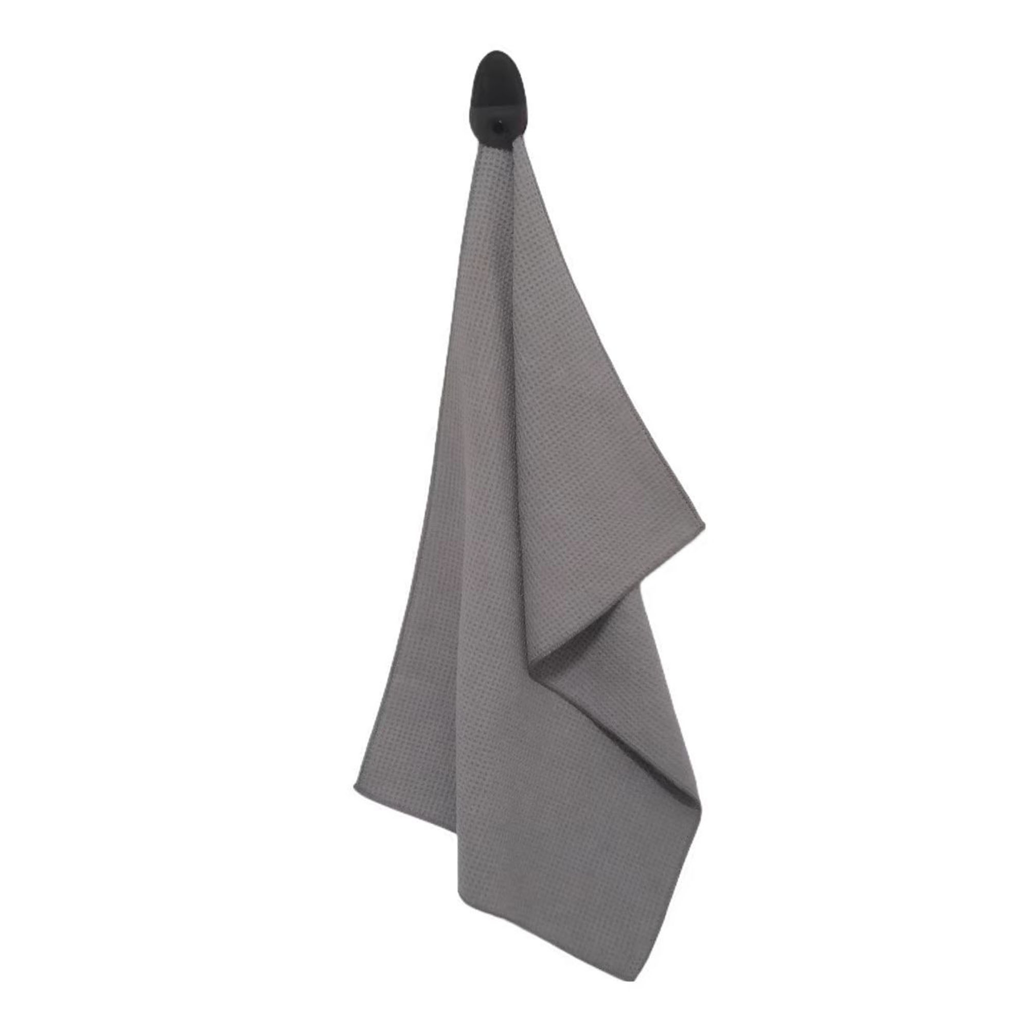 Screen Printed 400GSM Magnetic Leather Clip Microfiber Waffle Golf Towel 5