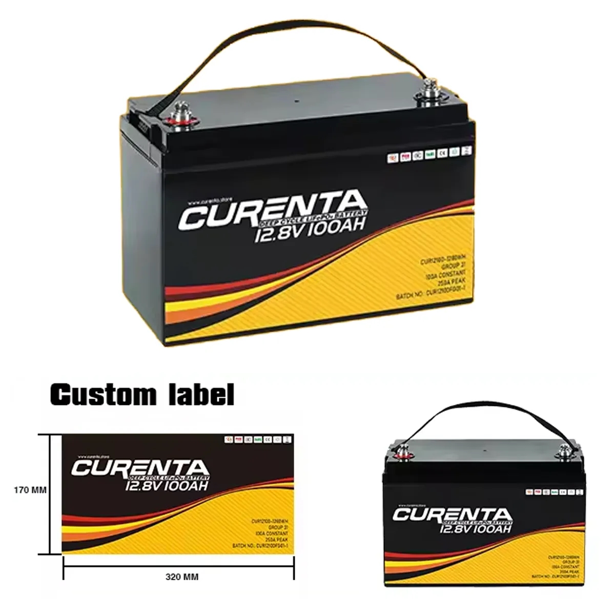 US STOCK -12V 100Ah LiFePO4 Battery 4