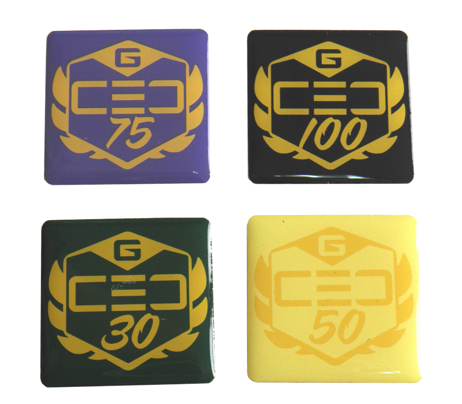 1 inch Square Epoxy-Domed Bronze Badge Lapel Pin 3