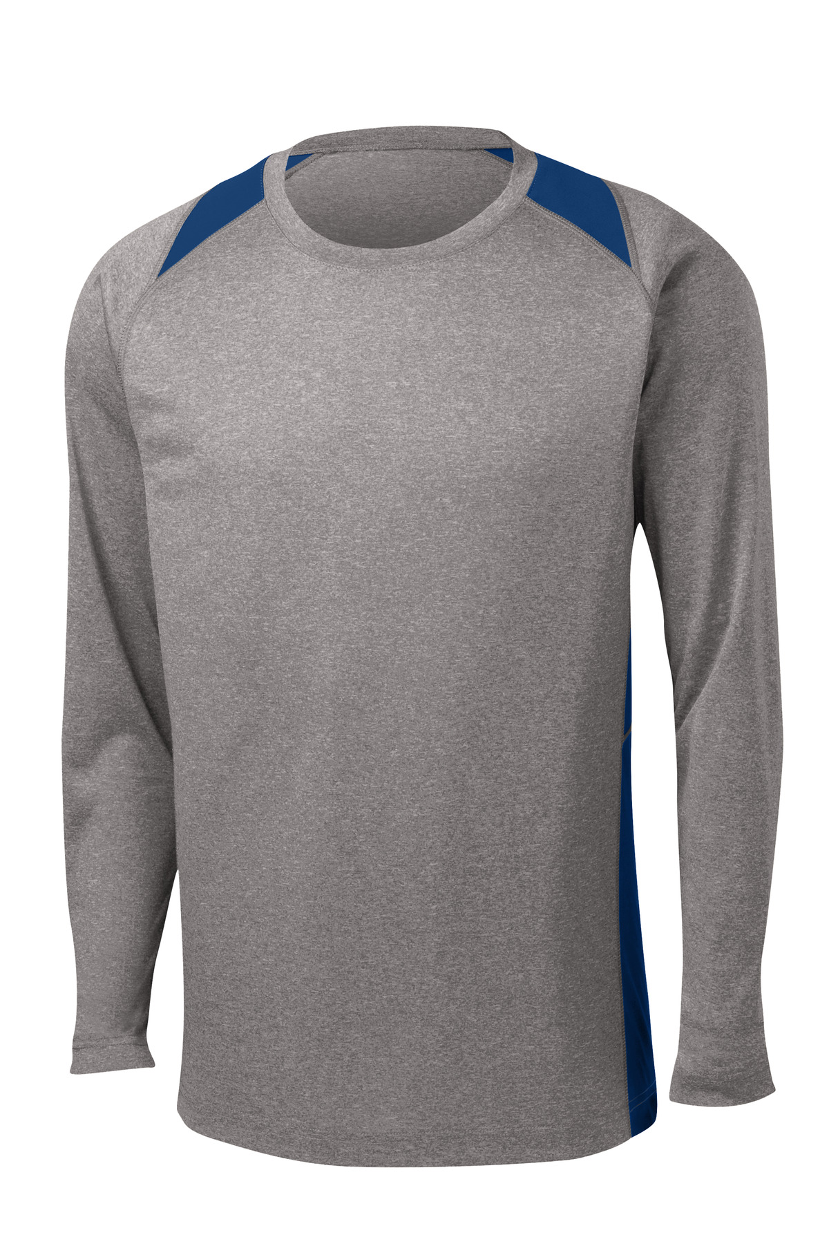Sport-Tek Long Sleeve Heather Colorblock Contender Tee. ST361LS 65