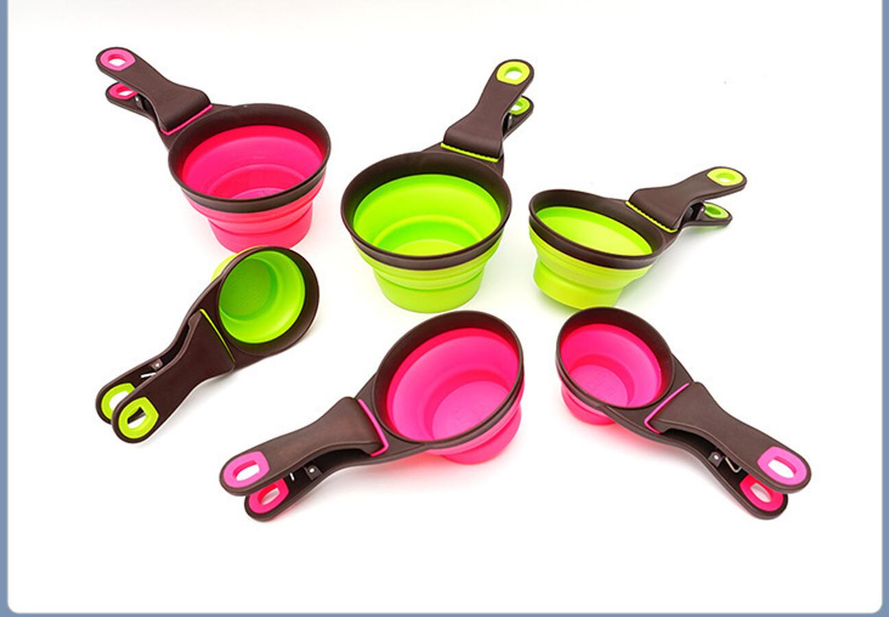 4/8/16Oz. Multifunctional Foldable Pet Spoon Silicone Bowl 4