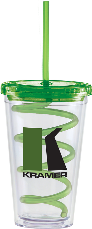 Carnival Cups-Color Curly Straw, Color Lid 32