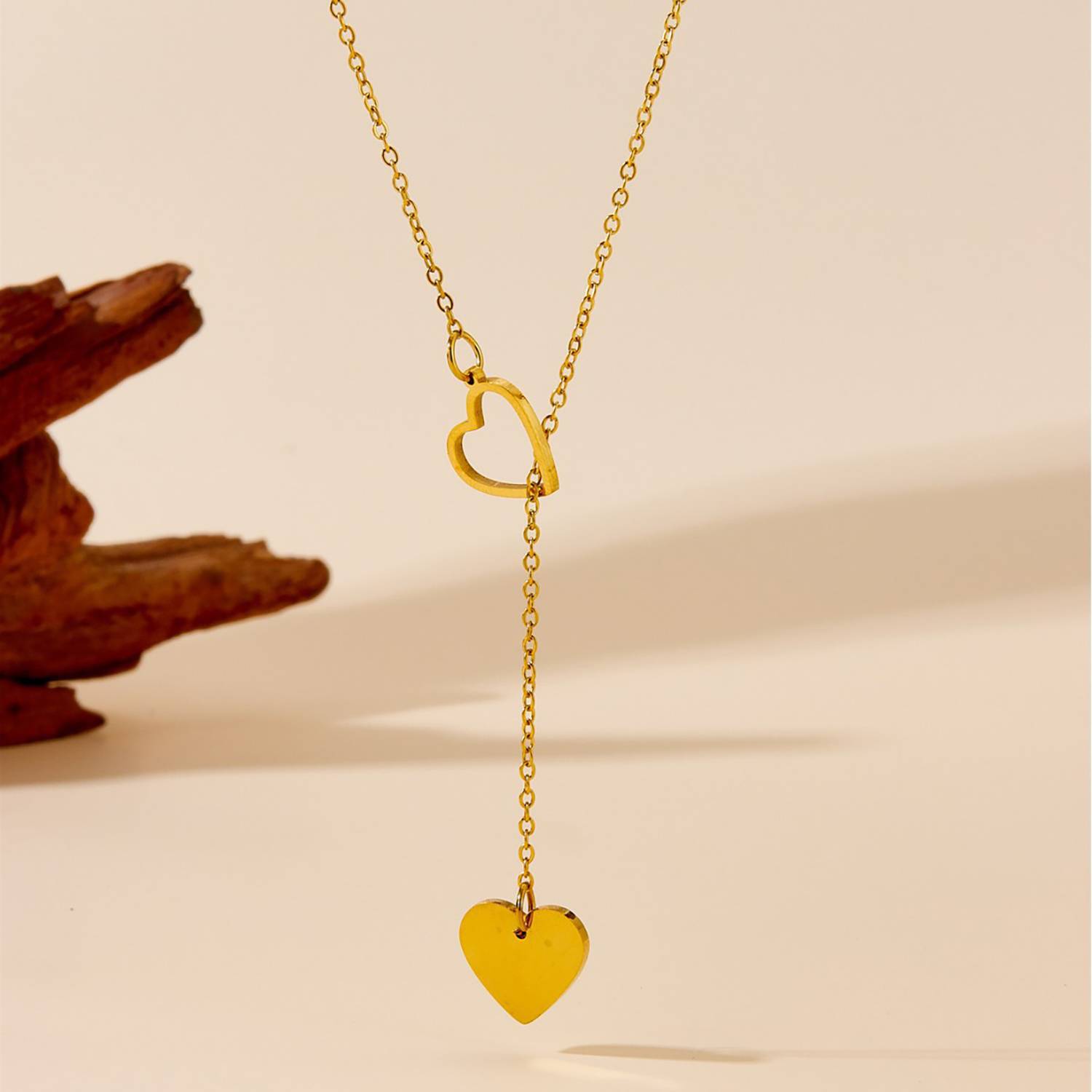 Hollow Out Heart-shaped Sliding Necklace 2