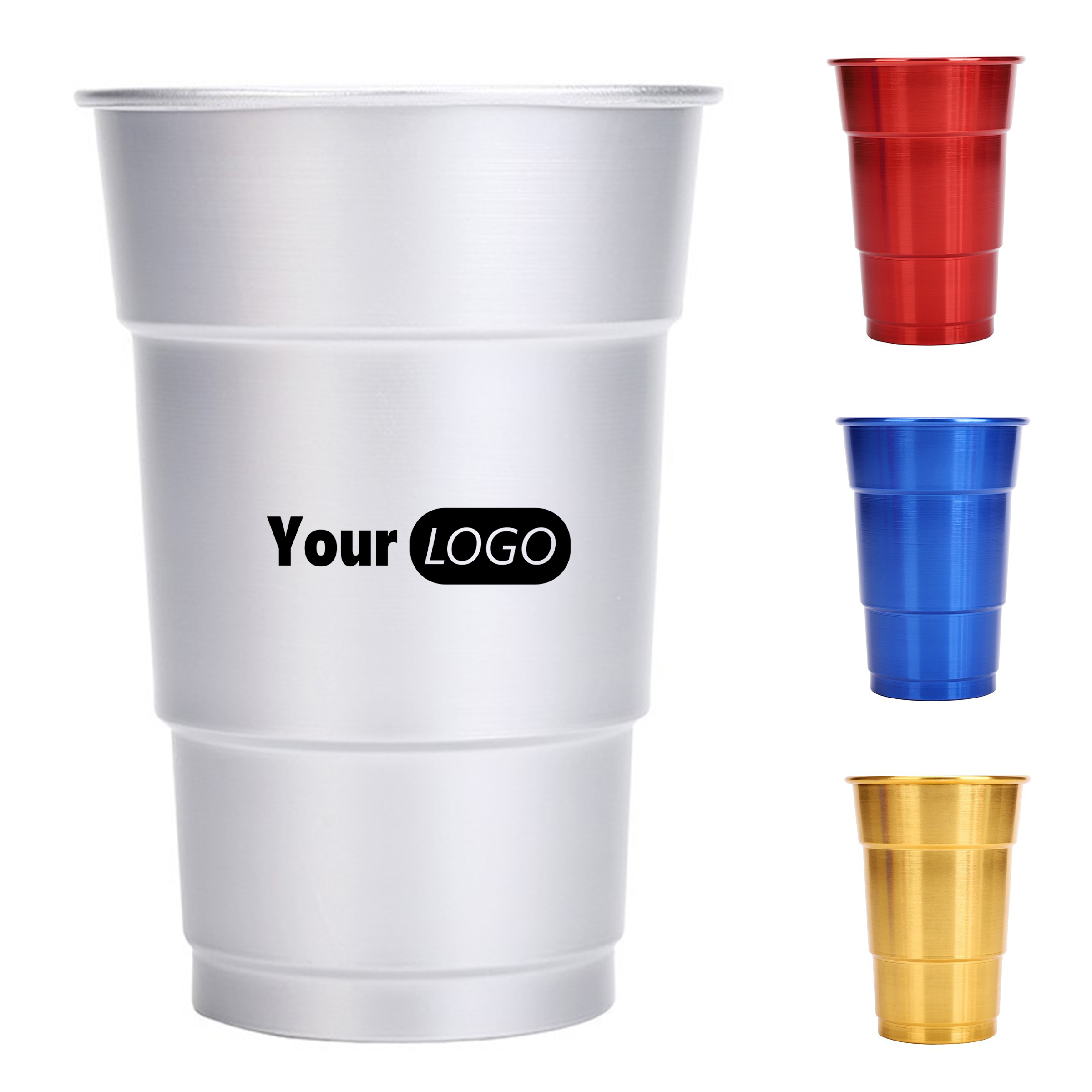Aluminum 16 Ounce Reusable Sports Party Cup 8