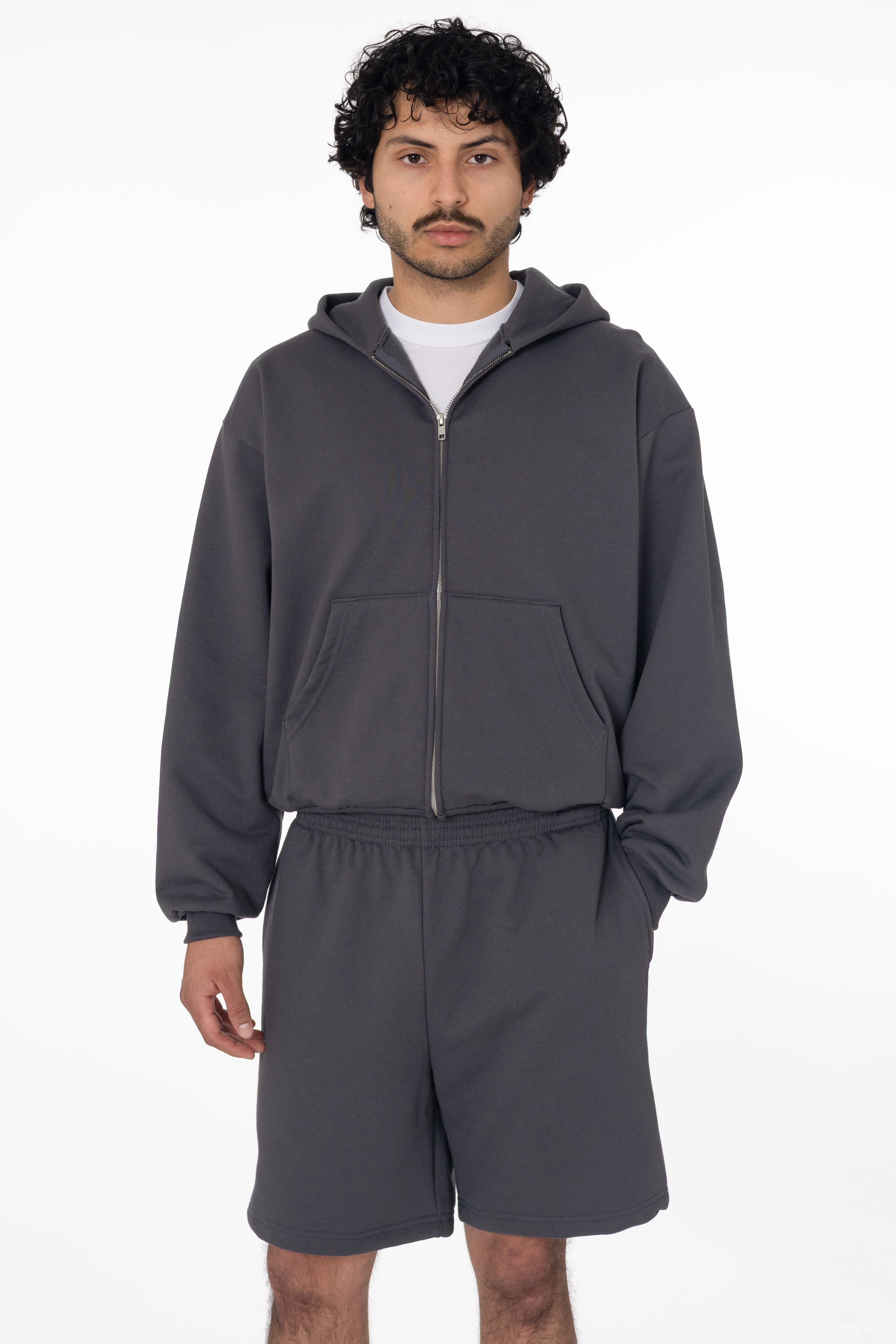 Mid-Weight Crop Zip Hoodie 1