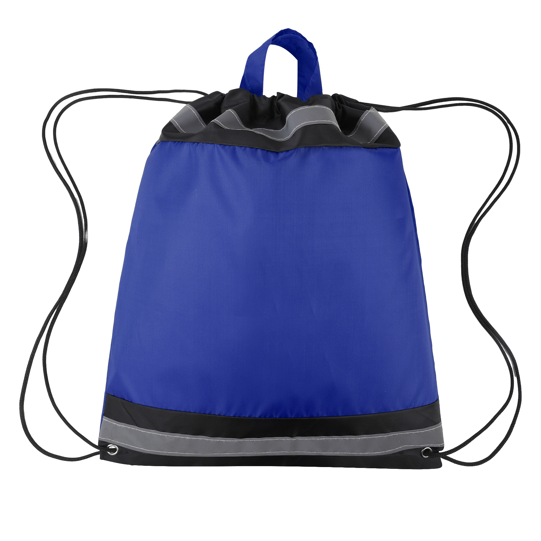 Small Reflective Polyester Drawstring Backpack 2