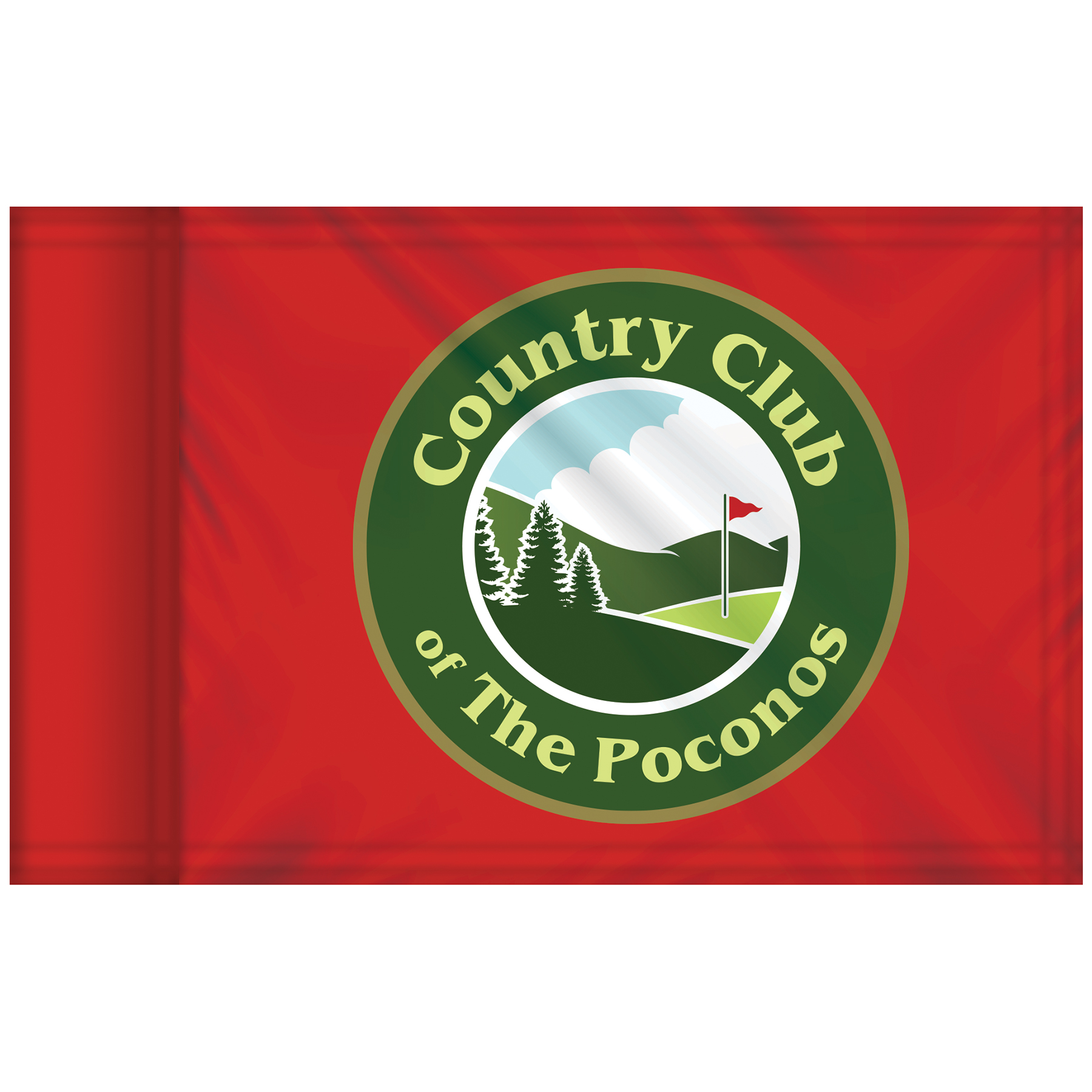 6" x 8" Single Reverse Golf Flag with Tube 10