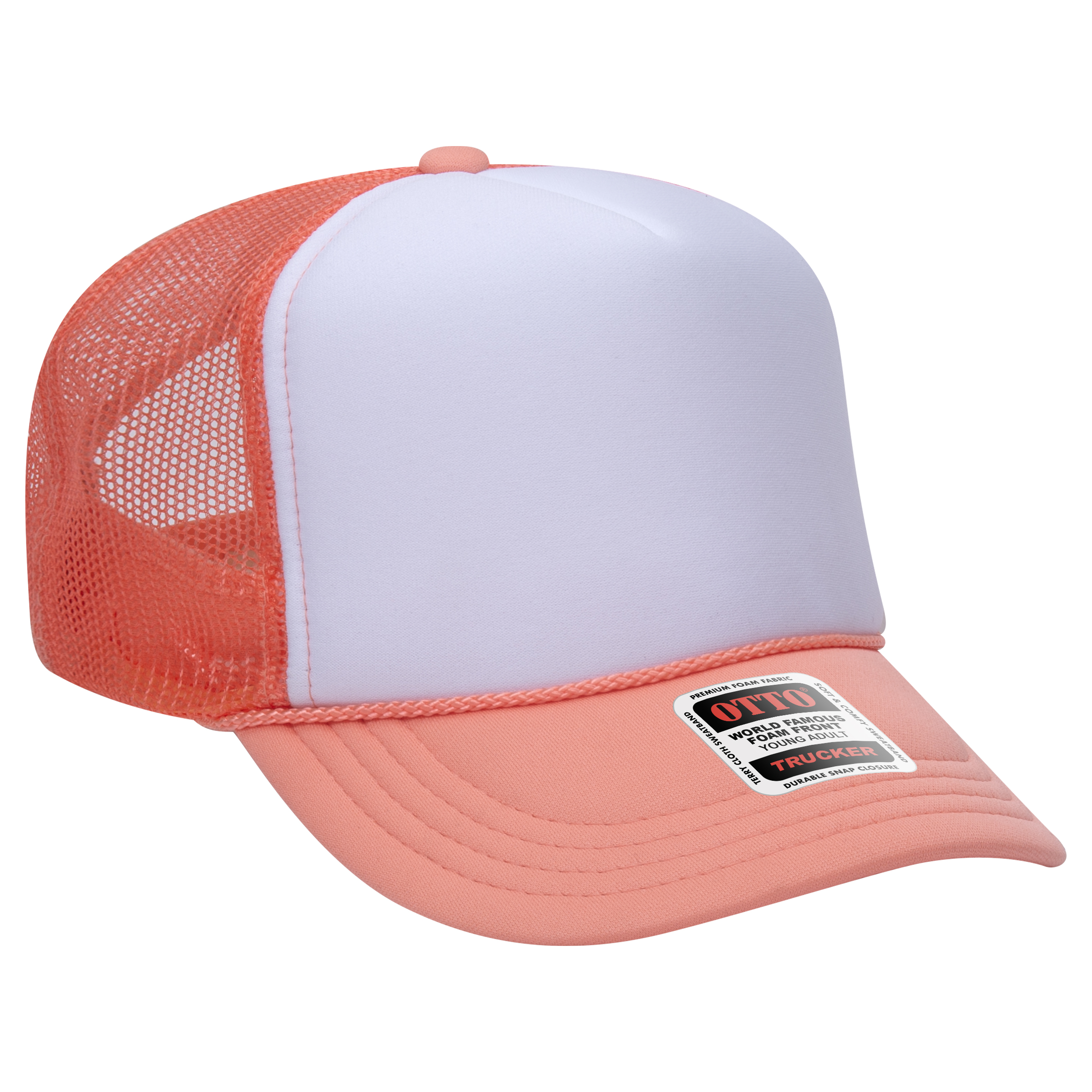 OTTO CAP® 5 Panel High Crown Mesh Back Trucker Hat 111