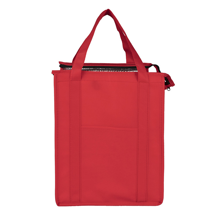 12"W x 16"H x 10"Gusset - "SUPER COOLER" Large Insulated Cooler Zipper Tote Bag 13