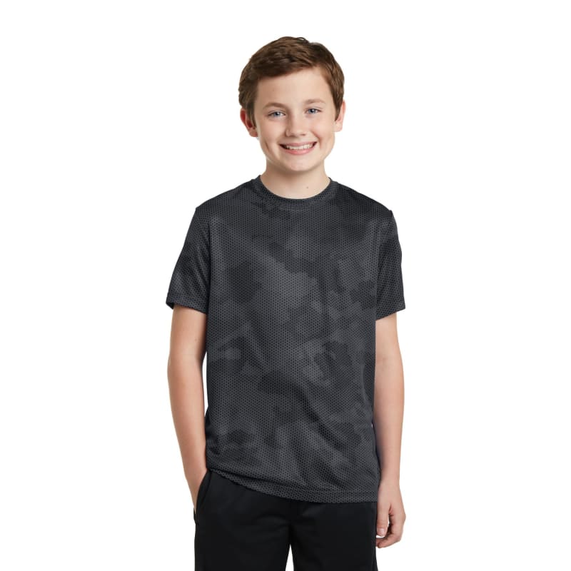 Sport-Tek Youth CamoHex Tee. 52