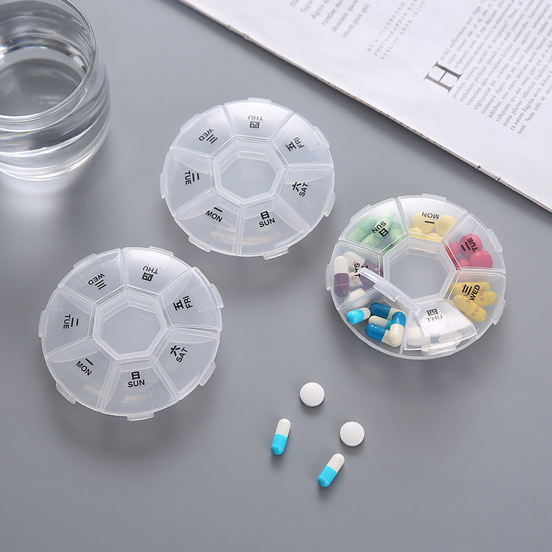 Detachable Round Weekly Pill Organizer 3