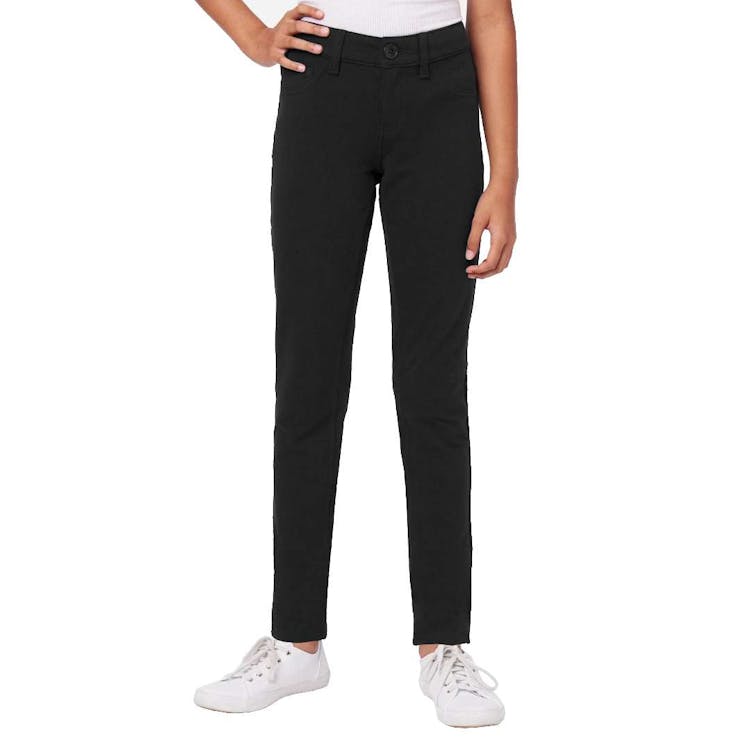 Girl's Super Stretch Skinny Uniform Pants - Black Assorted Sizes 1
