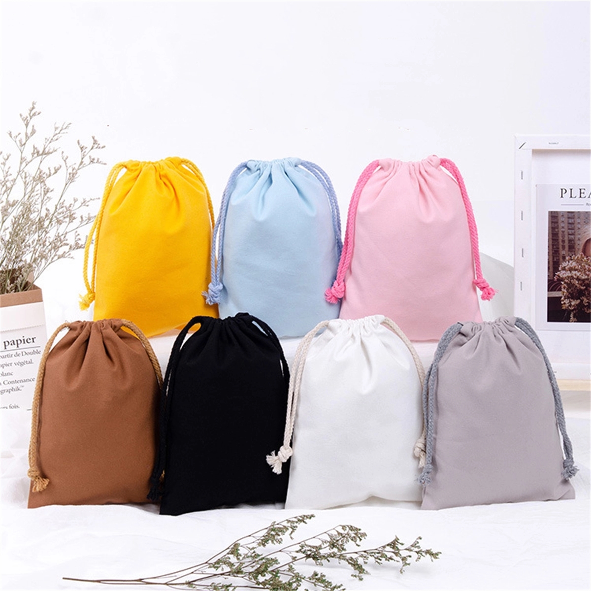 Durable Cotton Drawstring Bag 2