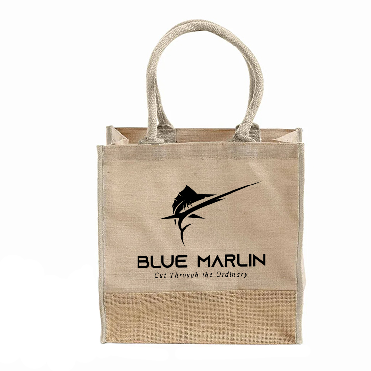 Sunset Square Jute Tote Bag 3