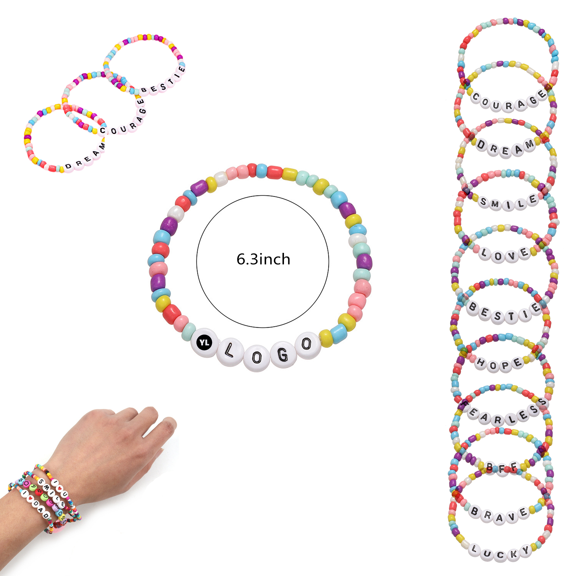 Colorful Valentine's Day Preppy Bracelets MOQ 300 1